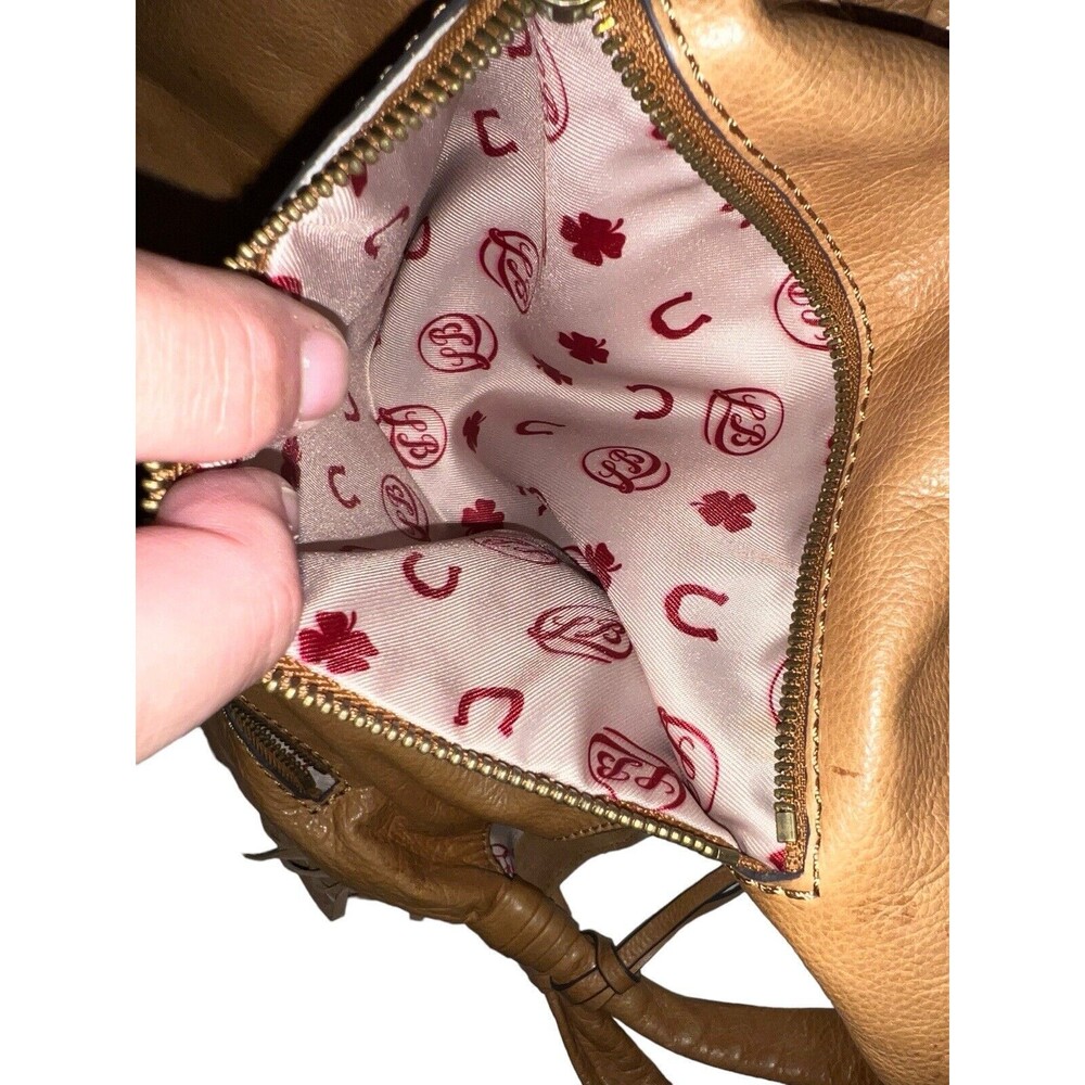 Lucky Brand Loredo Fringed Leather Boho Hobo Tote - Picture 7 of 11